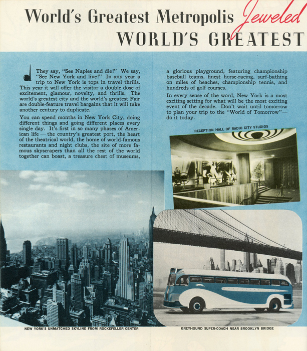 Greyhound to and Through New York World's Fair