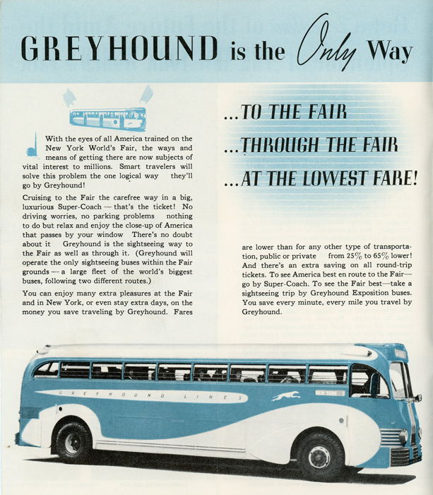 Greyhound to and Through New York World's Fair