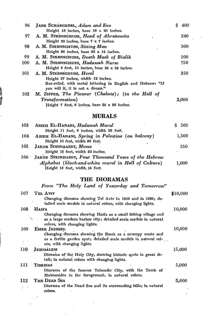 1940 Jewish Palestine Pavilion Catalog