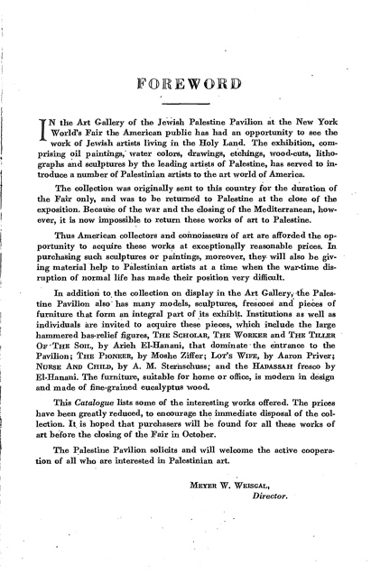1940 Jewish Palestine Pavilion Catalog
