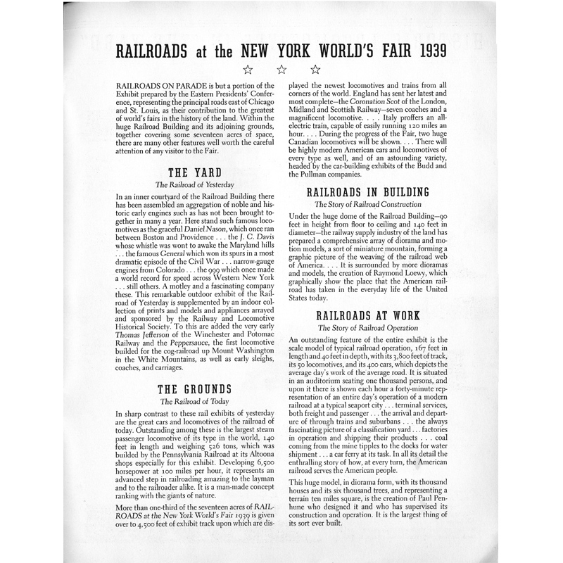 Railroads on Parade Book