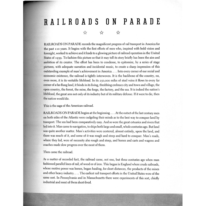 Railroads on Parade Book