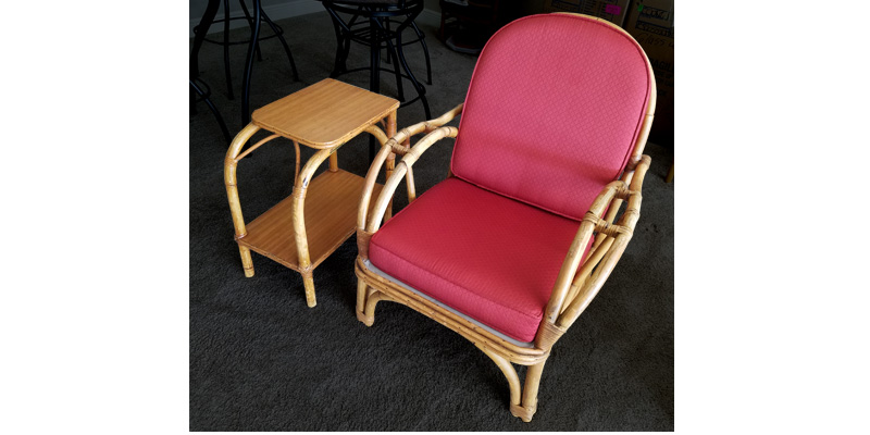 Rattan End Table