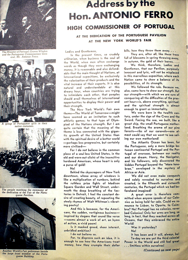 Portugal 1939 Fair Brochure