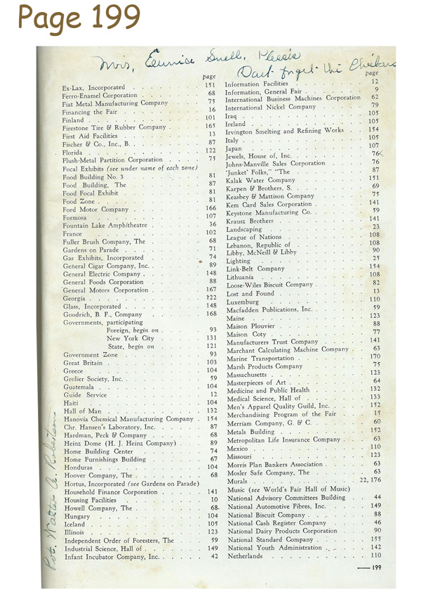 Signed 1939 Guide Book