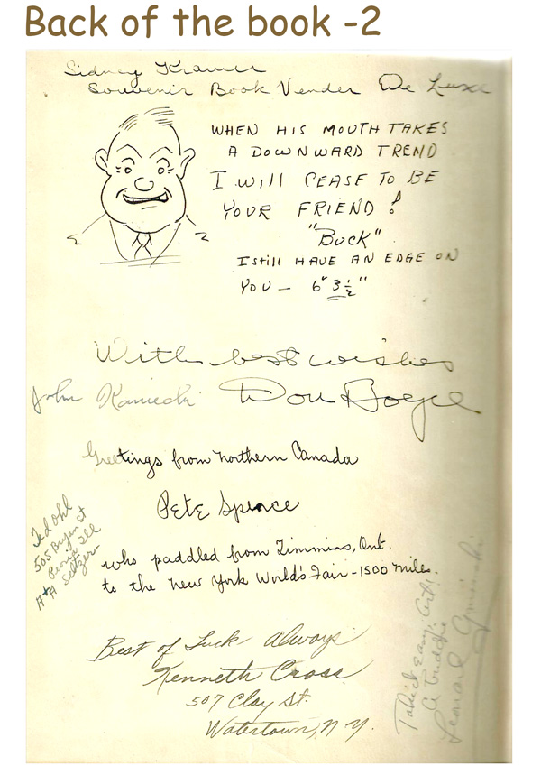 Signed 1939 Guide Book