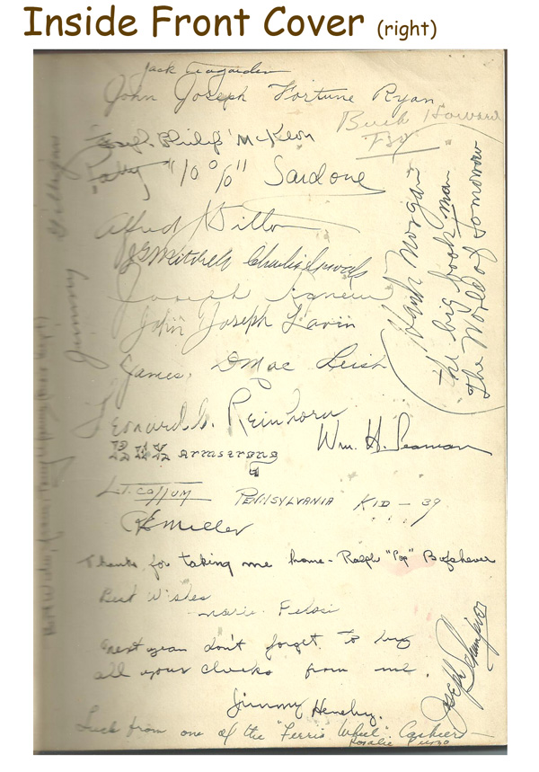 Signed 1939 Guide Book