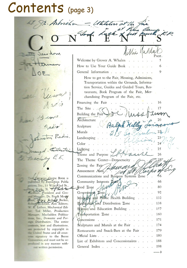 Signed 1939 Guide Book