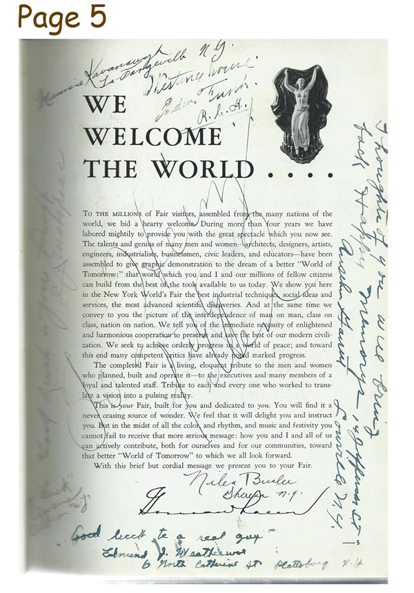 Signed 1939 Guide Book