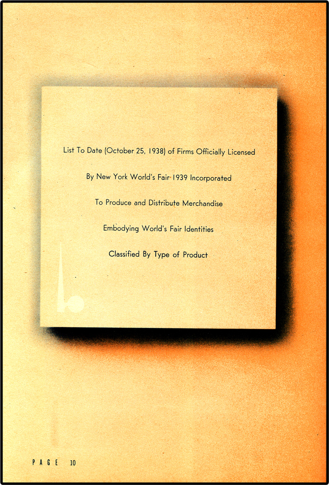 1939 World's Fair Licensed Merchandise