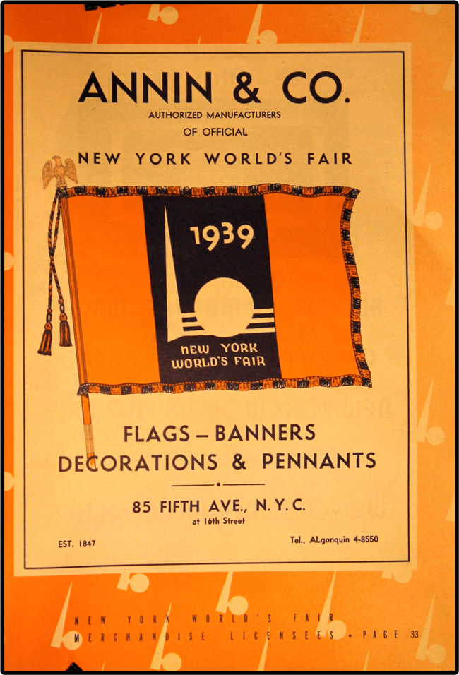 1939 World's Fair Licensed Merchandise