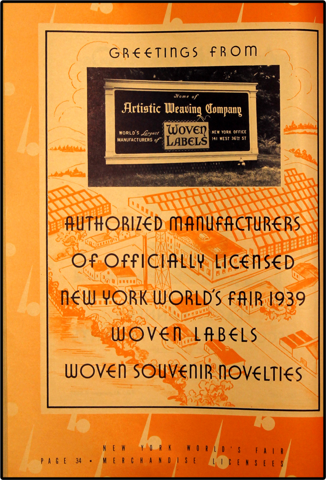 1939 World's Fair Licensed Merchandise