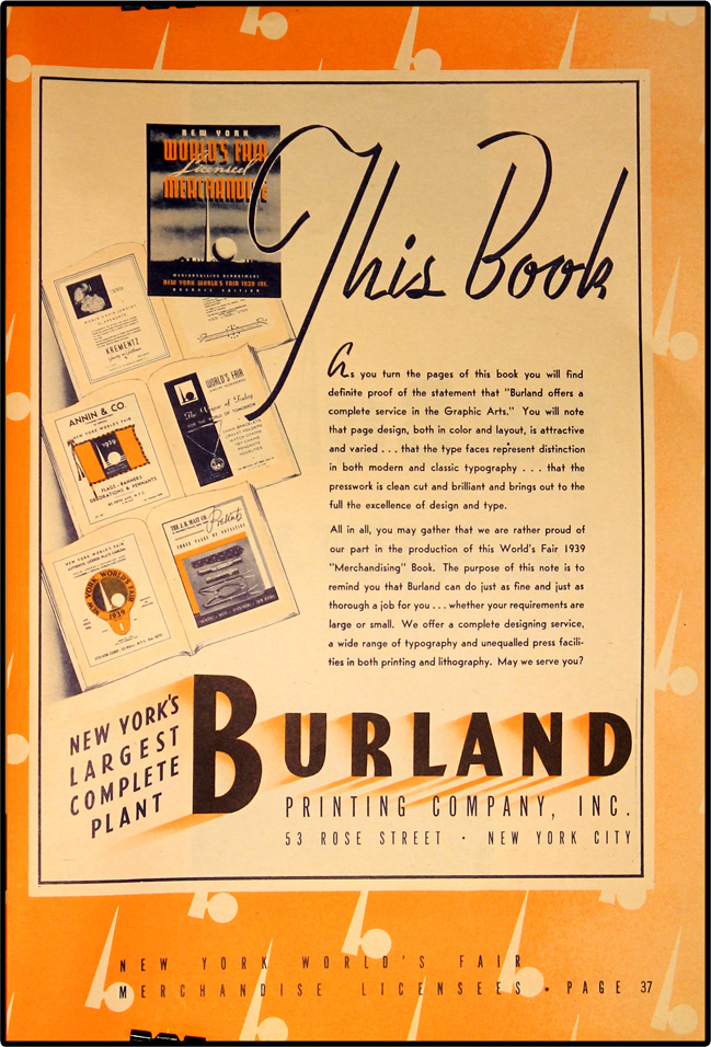 1939 World's Fair Licensed Merchandise