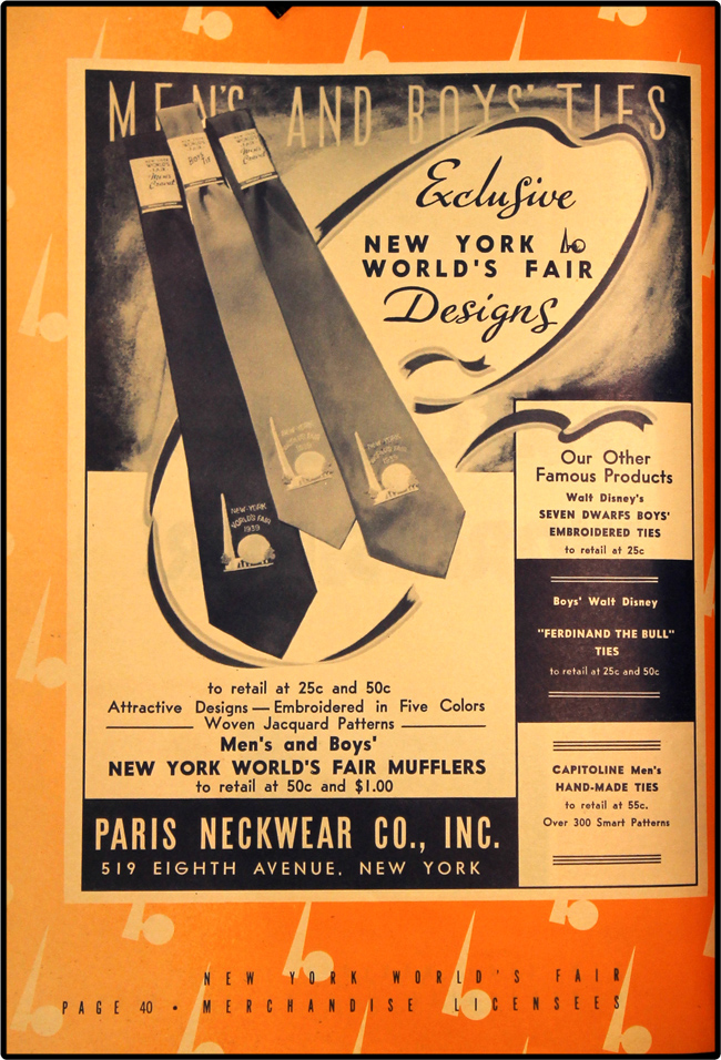 1939 World's Fair Licensed Merchandise