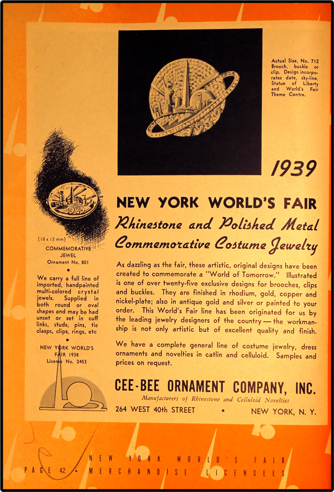 1939 World's Fair Licensed Merchandise