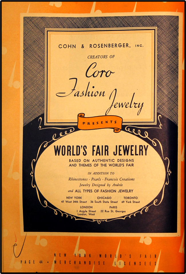 1939 World's Fair Licensed Merchandise