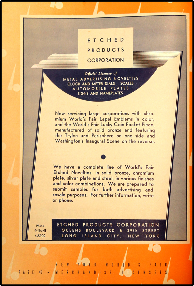 1939 World's Fair Licensed Merchandise