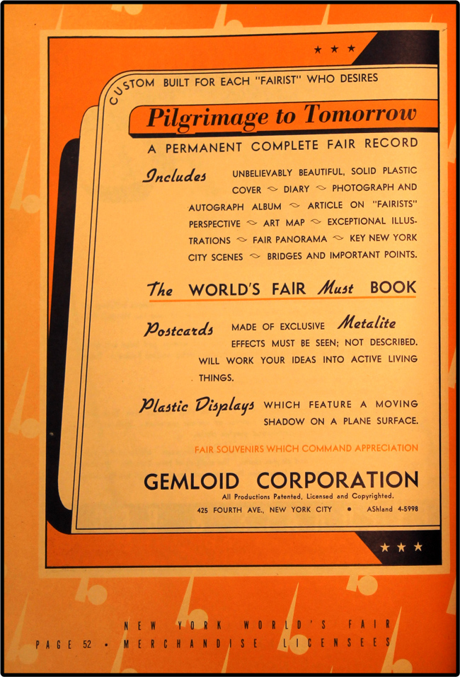 1939 World's Fair Licensed Merchandise