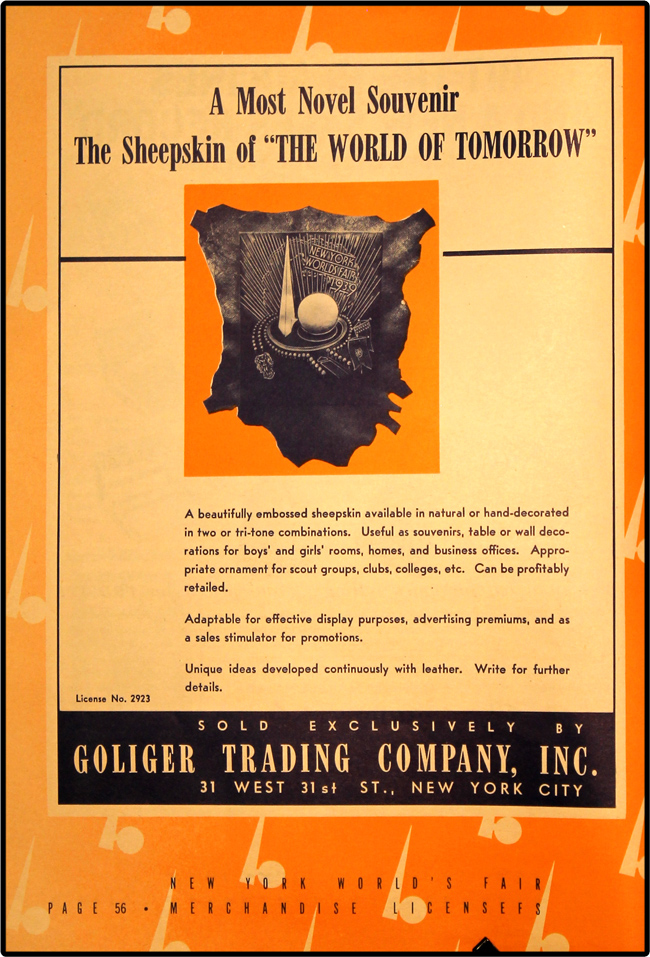 1939 World's Fair Licensed Merchandise