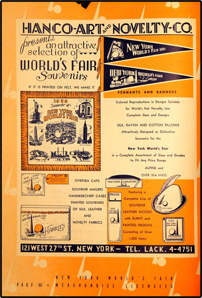 1939 World's Fair Licensed Merchandise