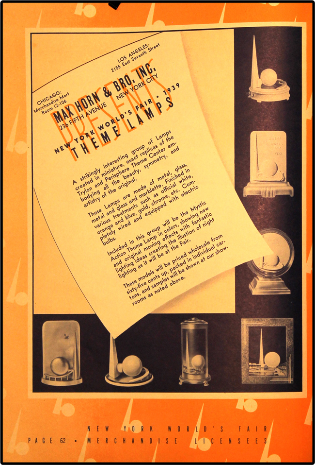 1939 World's Fair Licensed Merchandise