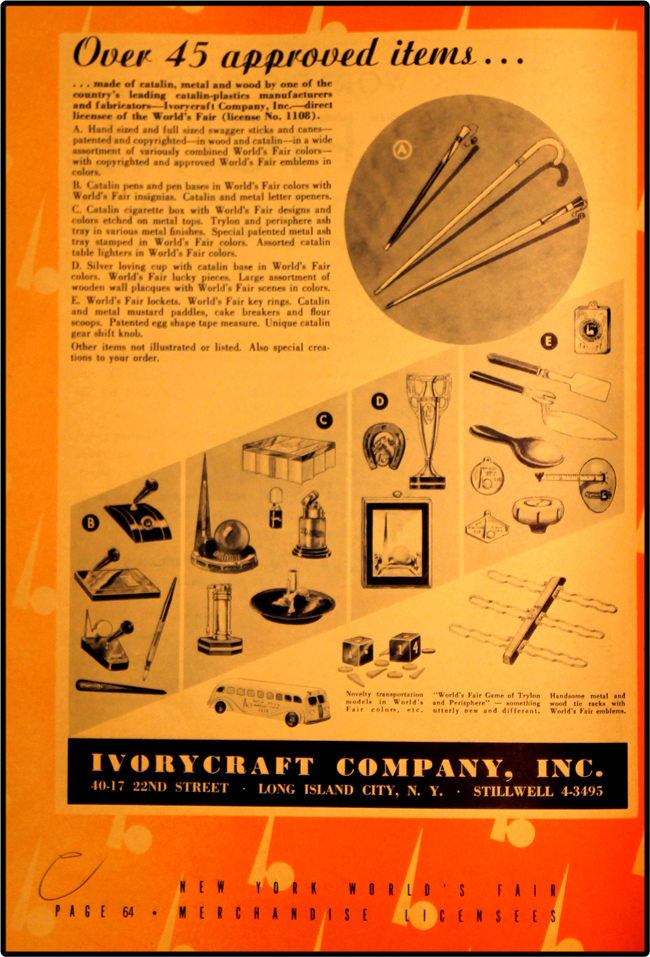 1939 World's Fair Licensed Merchandise