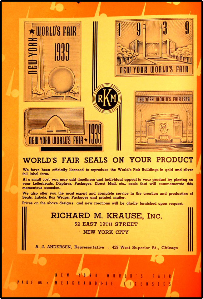 1939 World's Fair Licensed Merchandise