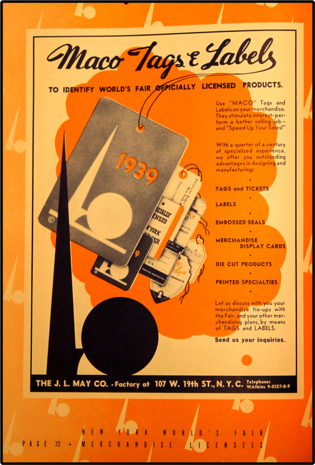 1939 World's Fair Licensed Merchandise