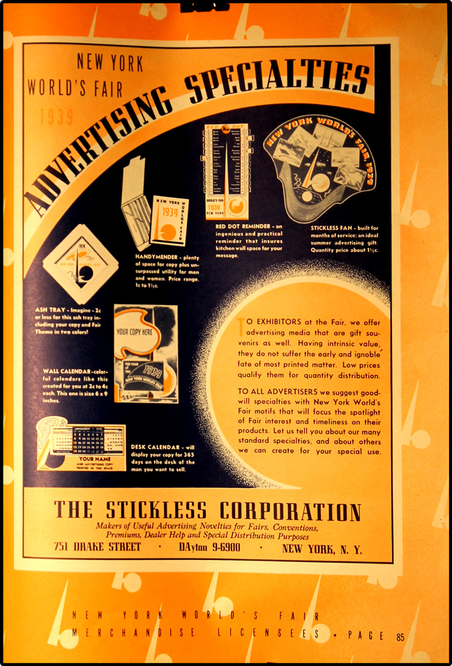1939 World's Fair Licensed Merchandise