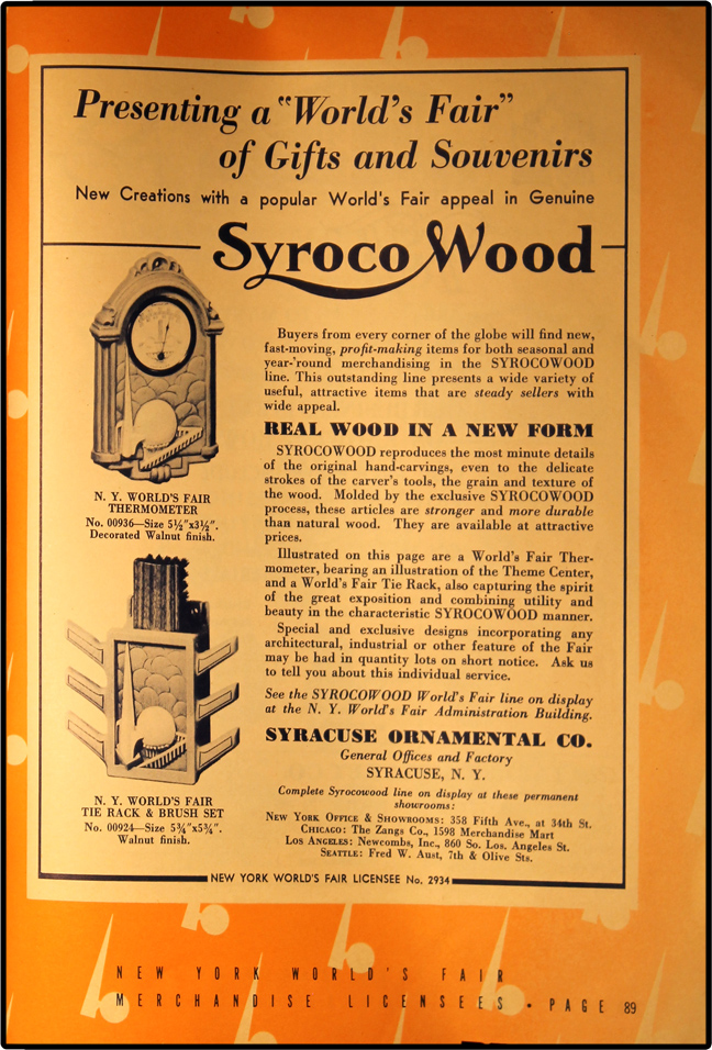 1939 World's Fair Licensed Merchandise