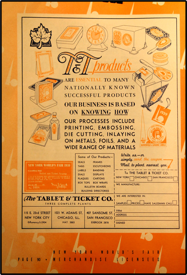 1939 World's Fair Licensed Merchandise