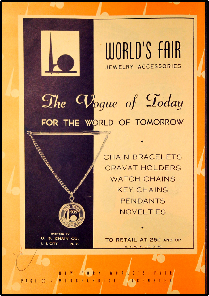 1939 World's Fair Licensed Merchandise