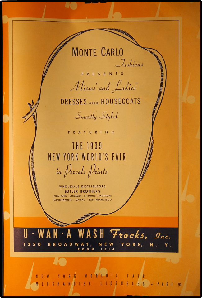 1939 World's Fair Licensed Merchandise