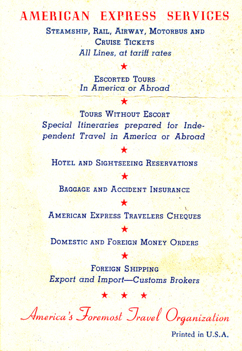 American Express Booklet