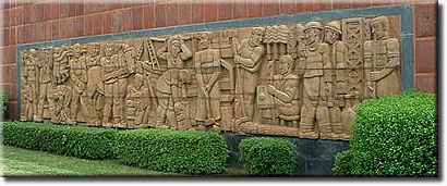 Belgium pavilion - Wall Carving