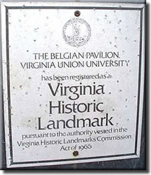 Plaque on the Belguim Building