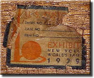 Label on Nicaragua Carving