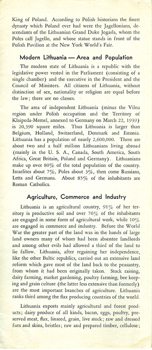 Lithuania at the World's Fair