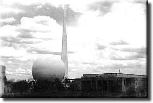 Trylon and Perisphere with the New York City Building - 1939 World's Fair Trylon and Perisphere with the New York City Building - 1939 World's Fair