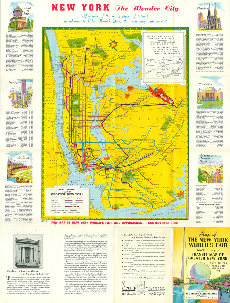 World's Fair and Transit Map of New York