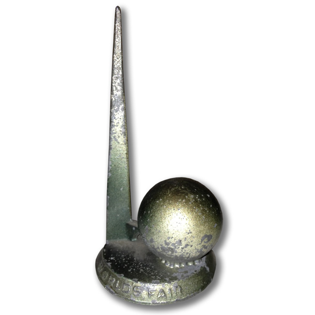 World's Fair Metal Fair Metal Paperweight
