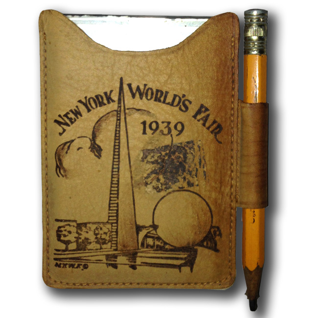 World's Fair Metal Fair Pocket Pad & Pencil Holder