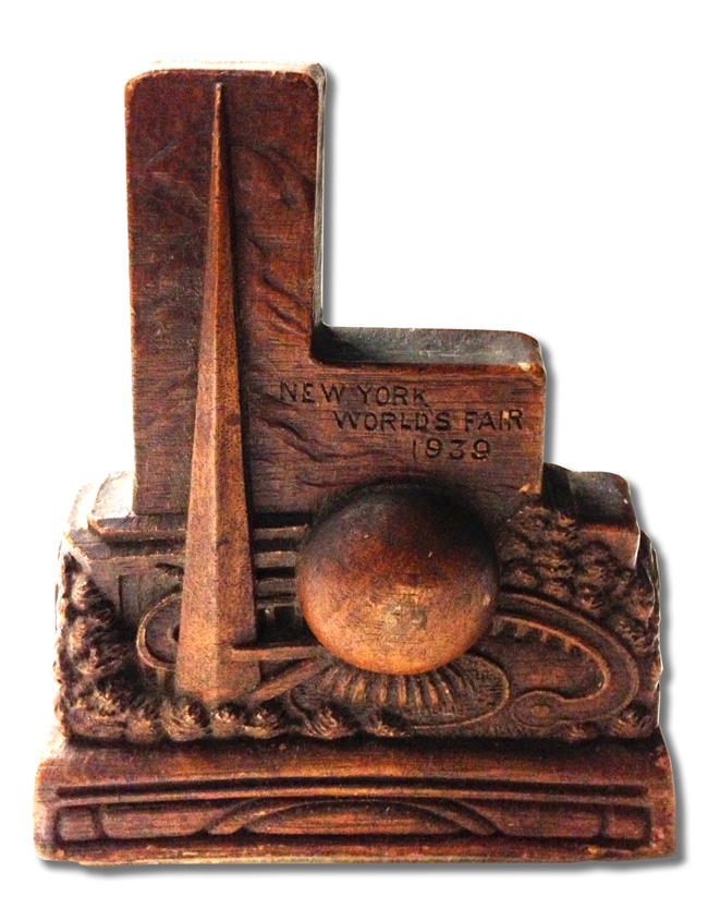 World's Fair Wooden Bookend