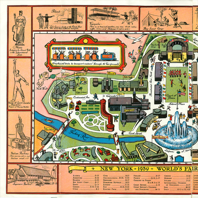 1939 Tony Sarg Pictorial Map