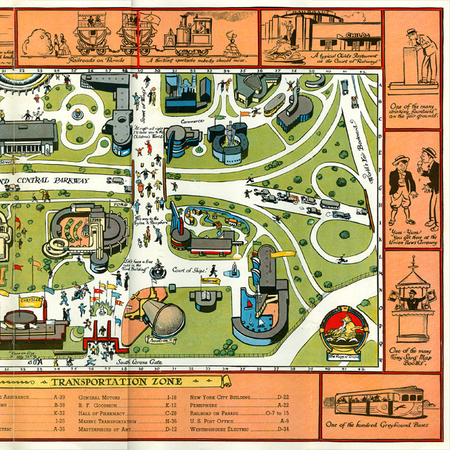 1939 Tony Sarg Pictorial Map