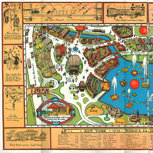 1939 Tony Sarg Pictorial Map