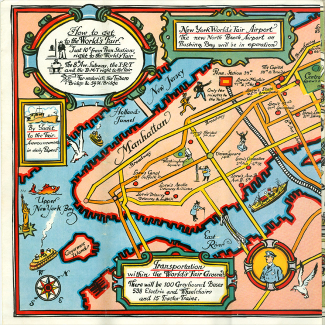 1939 Tony Sarg Pictorial Map