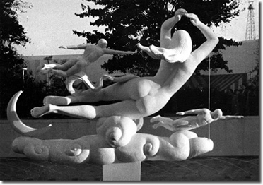 Moods of time by Paul Manship - Night (back view)