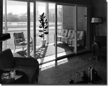 House 2 - The Plywood House - sitting room and porch