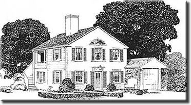 House #8 - The New England Home drawing